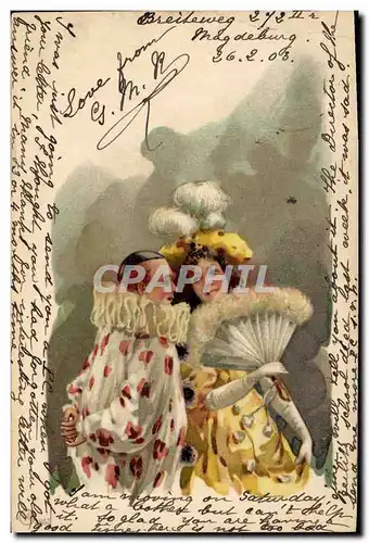 Cartes postales Fantaisie Pierrot