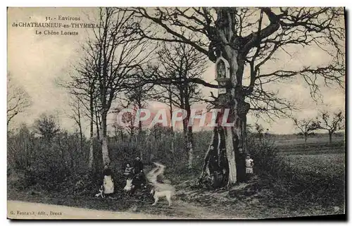 Cartes postales Arbre Environs de Chateuneuf en Thymerais Le chene lorette (animee)