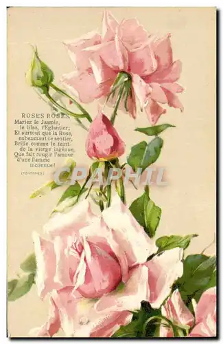 Cartes postales Fantaisie Fleurs