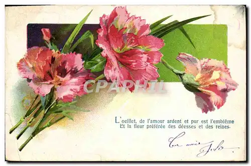 Cartes postales Fantaisie Fleurs