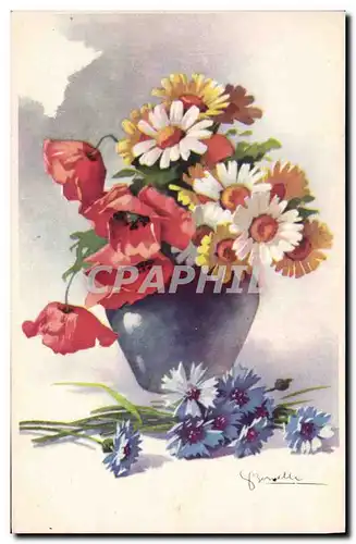 Cartes postales Fantaisie Fleurs