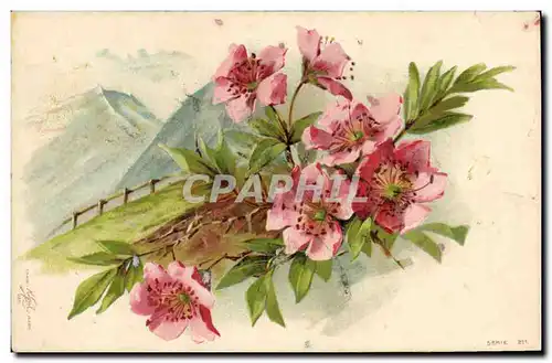 Cartes postales Fantaisie Fleurs