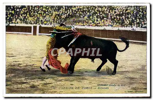 Cartes postales Corrida Course de taureaux Corrida de Toros Estocada