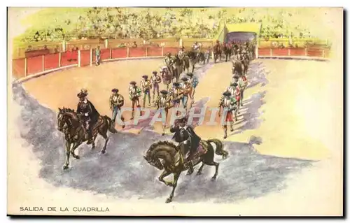 Cartes postales Corrida Course de taureaux Salida de la cuadrilla