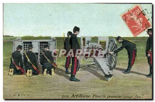 Cartes postales Militaria Artillerie Pour le premier coup de feu !