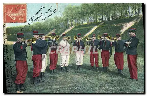 Cartes postales Militaria Infanterie Ecole des clairons