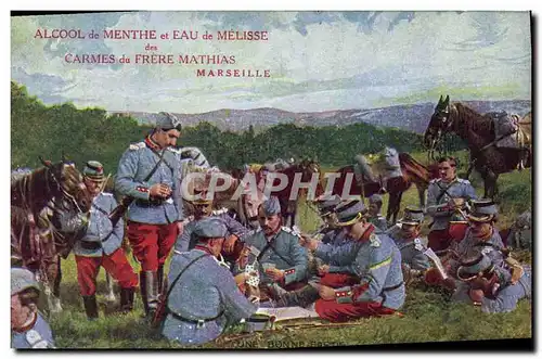 Ansichtskarte AK Militaria Une bonne partie de cartes Frere Mathias Marseille