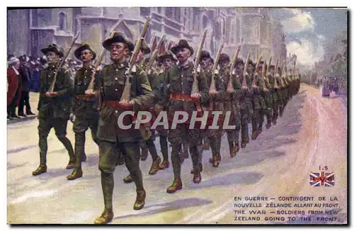 Cartes postales Militaria Contingent de la Nouvelle Zelande allant au front