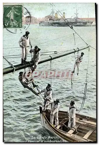 Cartes postales Militaria La vie du marin Exercice d&#39embarcation