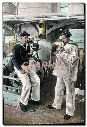 Cartes postales Militaria La vie du marin La meche