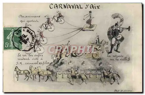 Cartes postales Carnaval d&#39Aix Aix en Provence Velo Cycle