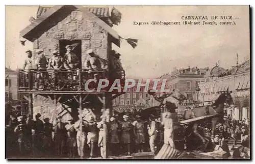 Cartes postales Carnaval de Nice Express demenagement