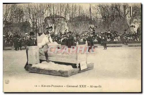 Cartes postales Carnaval XXII Ai au lit Aix en Provence