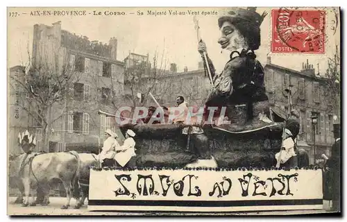 Ansichtskarte AK Carnaval Le Corso Sa Majeste Vol au VEnt epatee Boeufs Aix en Provence