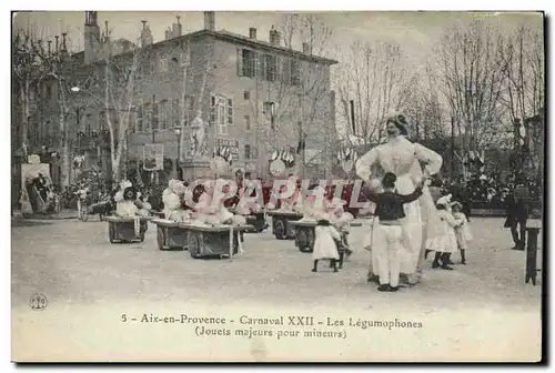 Cartes postales Carnaval XXII Les Legumophones Jouets majeurs pour mineurs Aix en Provence
