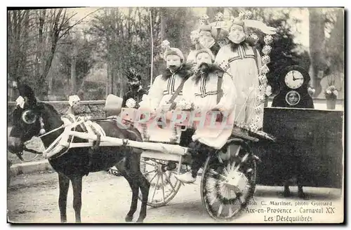 Ansichtskarte AK Carnaval XX Les desequilibres Aix en Provence Horloge