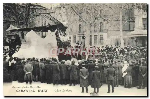 Ansichtskarte AK Carnaval d&#39Aix Char Latham Aix en Provence Avion Aviation