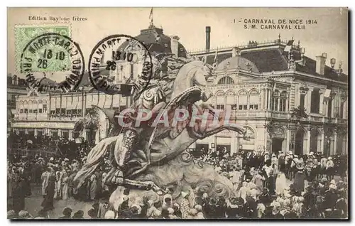 Cartes postales Carnaval de Nice 1914