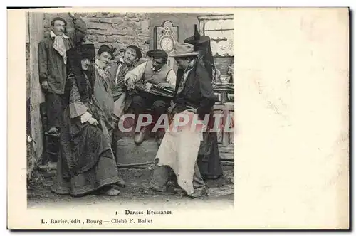 Cartes postales Folklore Danses Bressanes