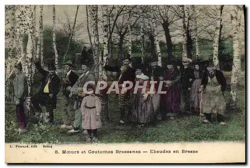 Ansichtskarte AK Folklore Ebaudes en Bresse