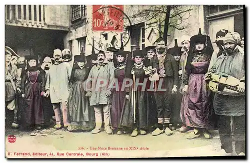 Cartes postales Folklore Une noce Bressane Mariage