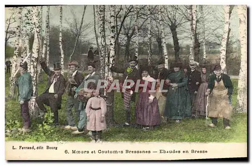 Ansichtskarte AK Folklore Ebaudes en Bresse