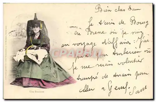 Cartes postales Folklore Une Bressane