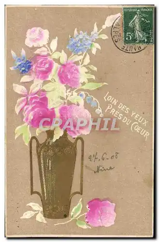 Cartes postales Fantaisie Fleurs