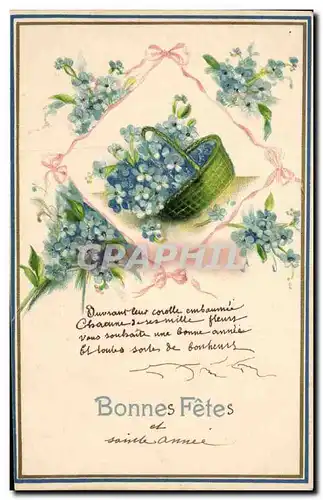 Cartes postales Fantaisie Fleurs