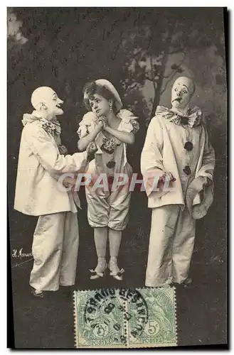 Cartes postales Fantaisie Pierrot Pierrots