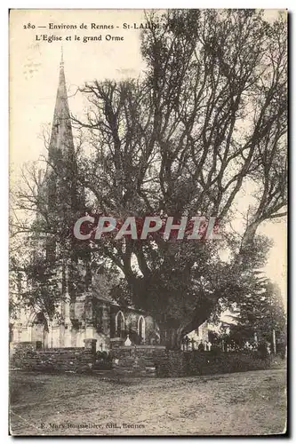 Ansichtskarte AK Arbre Environs de Rennes St Laurent L&#39eglise et le Grand Orne