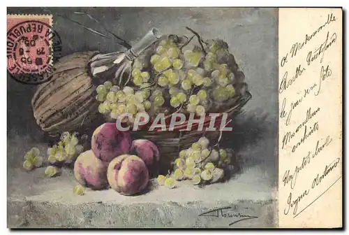 Cartes postales Fantaisie Nature morte Raisins