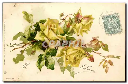 Cartes postales Fantaisie Fleurs