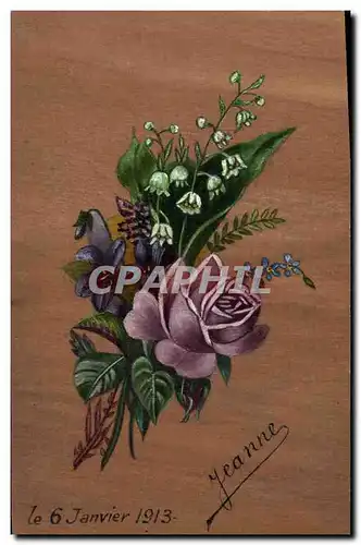 Cartes postales Fantaisie Fleurs
