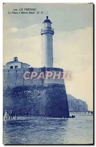 Cartes postales Le Phare a maree basse Le Treport