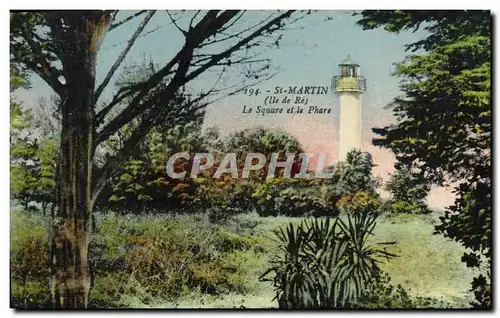 Cartes postales Phare St Martin Ile de Re Le square et le phare