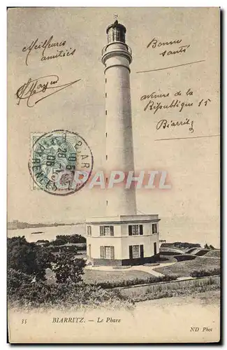 Cartes postales Phare Biarritz