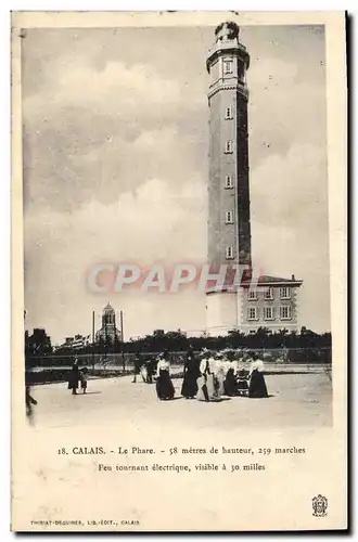 Cartes postales Phare Calais Feu tournant electrique