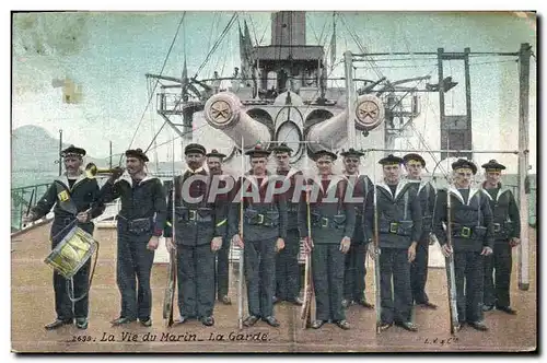 Cartes postales Militaria La vie du marin La garde