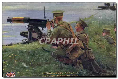 Cartes postales Militaria Mitrailleuse anglaise