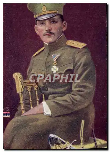 Cartes postales Militaria Prince Alexandre Heritier du trone de Serbie