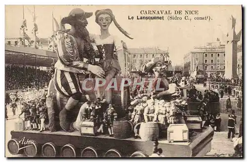 Cartes postales Carnaval de Nice Le Lansquenet
