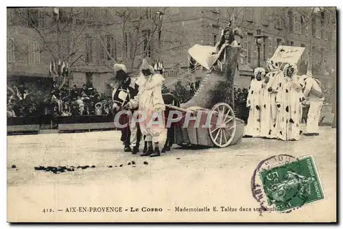 Cartes postales Carnaval Le Corso Aix en Provence Mademoiselle E Taleze