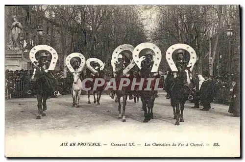 Cartes postales Carnaval XX Aix en Provence Les chevaliers du Fer a cheval