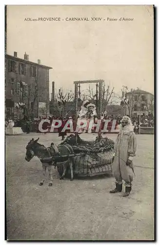 Cartes postales Carnaval XXIV Panier d&#39amour Ane Mule Aix en Provence