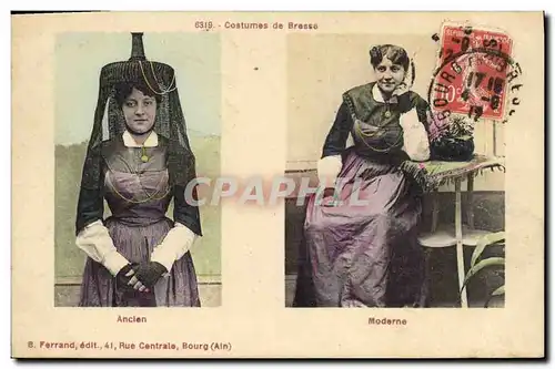 Ansichtskarte AK Folklore Bresse Costumes de Bresse Ancien Moderne