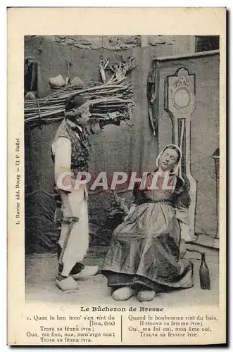 Ansichtskarte AK Folklore Bresse Le bucheron de Bresse