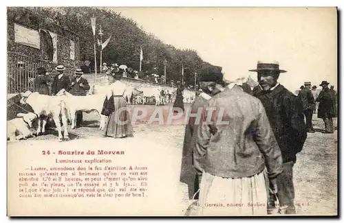 Ansichtskarte AK Folklore Sourire du Morvan Lumineuse explication Veaux