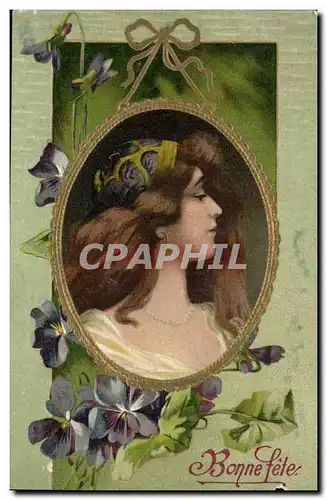 Cartes postales Fantaisie Fleurs Femme