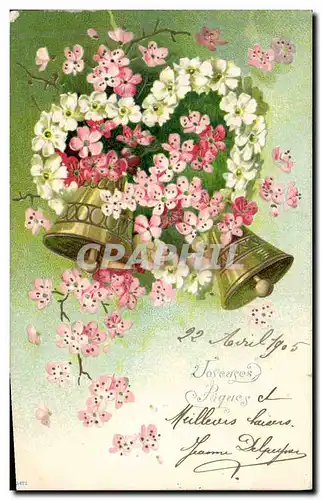 Cartes postales Fantaisie Fleurs Cloches